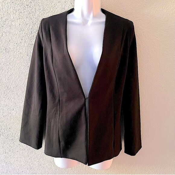 Revolve Krisa Blazer Black Ponte Hook & Eye Closure Blazer XS - Picture 3 of 14
